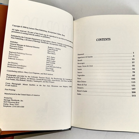 COOKBOOK - “Colorado High Country Cooking”, Hardcover, First Printing - Picture 6 of 11